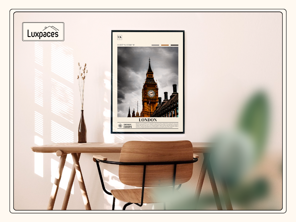 The Ultimate Wall Art Size Guide for Every Room 4 Framed London Big Ben wall art print – Luxpaces premium travel décor